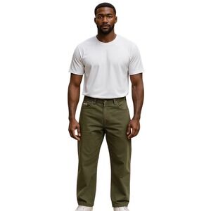 Tyndale FRMC Flame Resistant Carpenter Pants Workwear Olive Green W36 L30‎